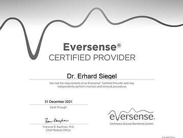 Zertifikat Eversense St. Josefskrankenhaus Heidelberg
