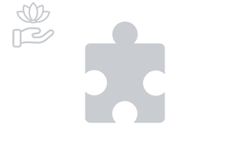 Graues Puzzleteil mit Icon Wellness