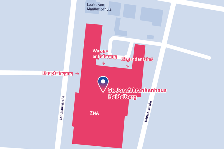 Lageplan St. Josefskrankenhaus Heidelberg
